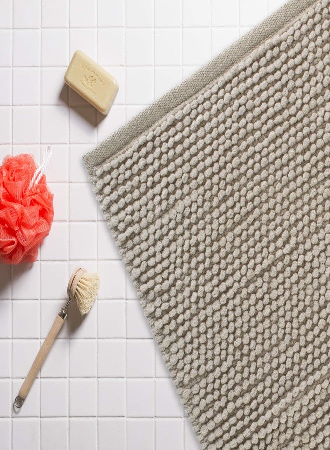 DII Ultra Soft Chenille Bath Mat, Chunky Popcorn Bath Rug, 17x24", Taupe - Image 4